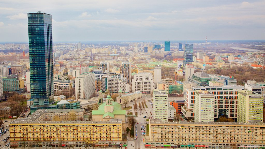 Palace of Culture and Science showing a city