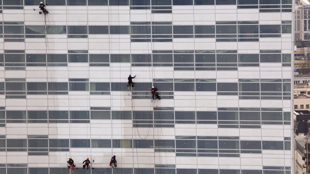 Palace of Culture and Science which includes climbing