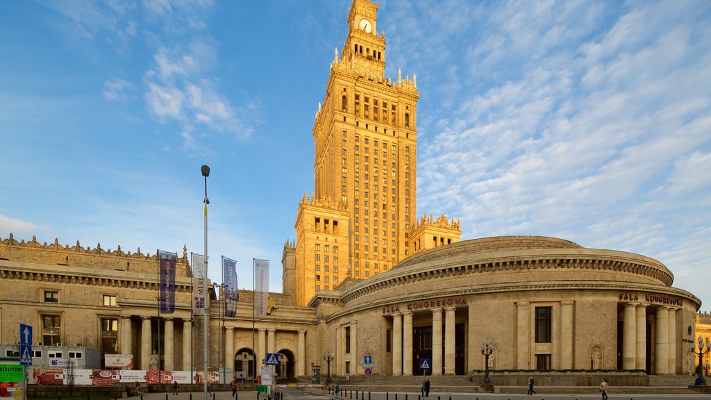 Palace of Culture and Science which includes heritage elements and heritage architecture