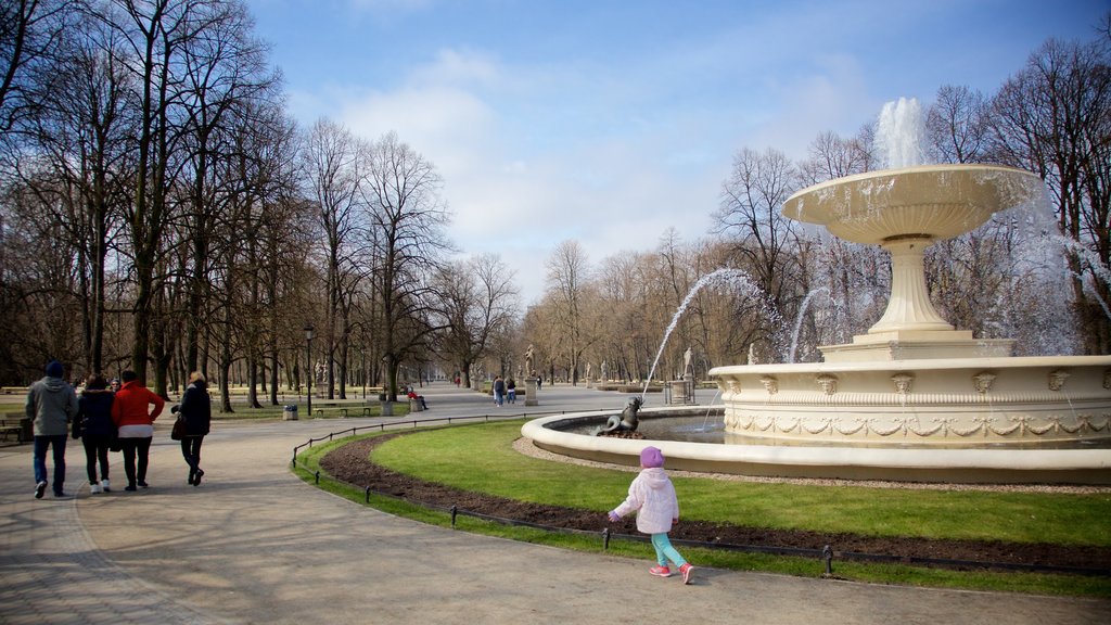 Saxon Gardens som omfatter et springvand