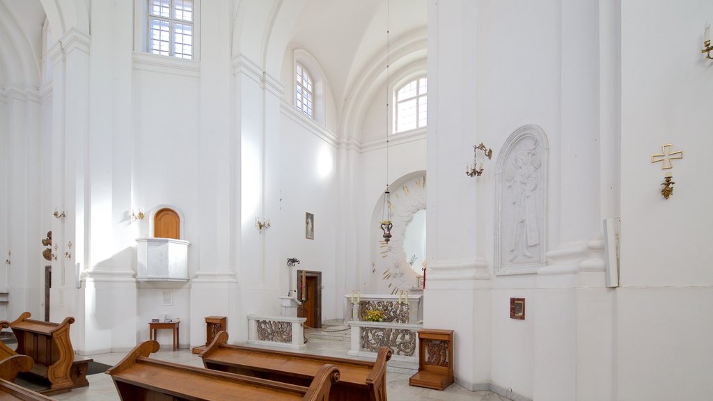 Iglesia de San Kazimierz mostrando vistas interiores, elementos del patrimonio y una iglesia o catedral