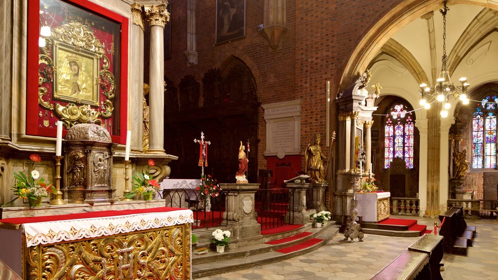 Wroclaw Cathedral featuring interior views and a church or cathedral