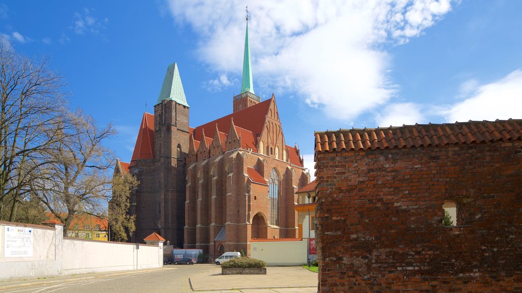 Ostrów Tumski som inkluderer kirke eller katedral