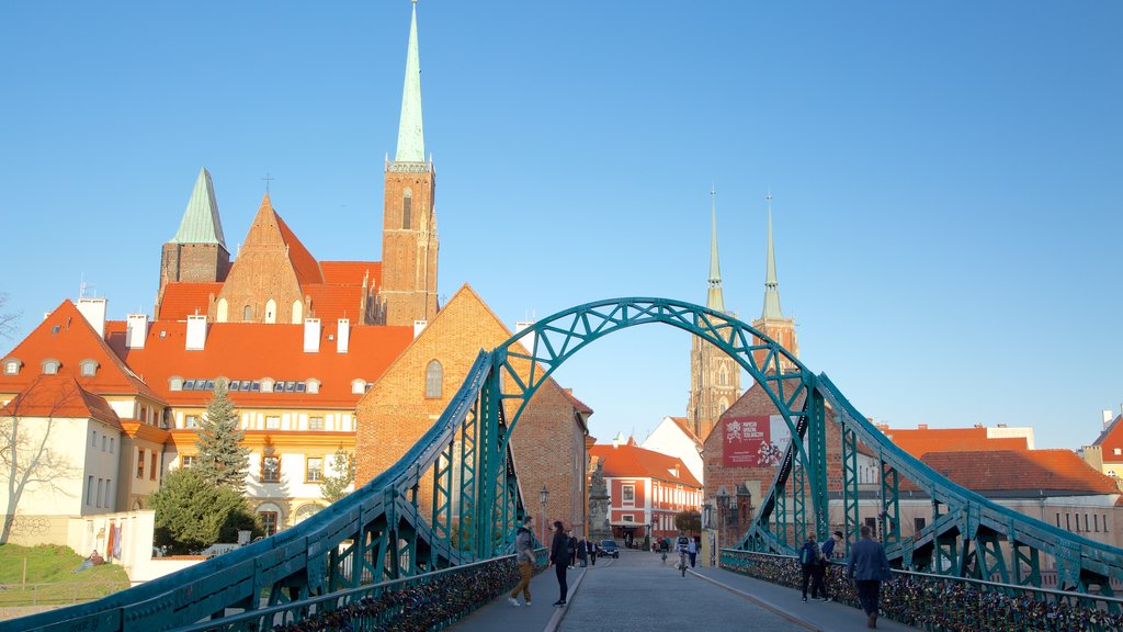 Polen toont een stad en een brug