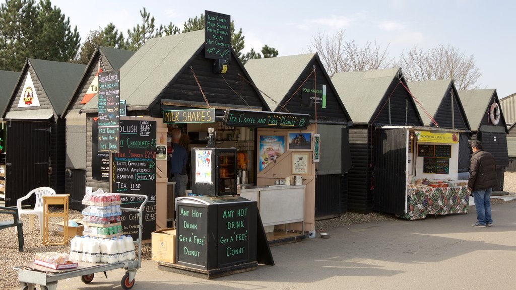 Whitstable Harbour showing markets