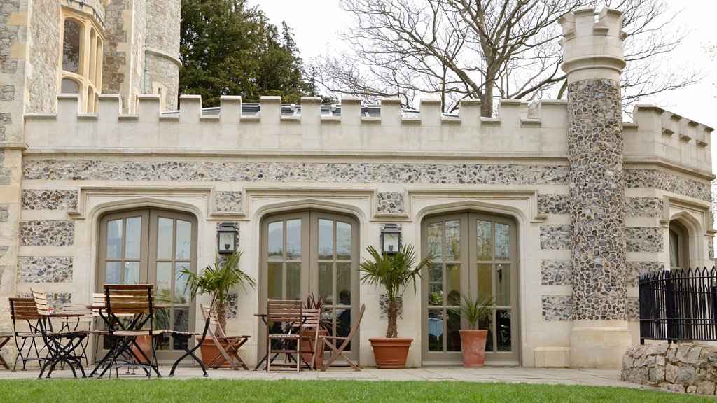 Whitstable Castle and Gardens showing heritage elements, a garden and château or palace