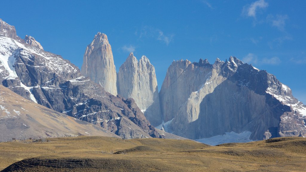 Torres del Paine National Park which includes tranquil scenes and mountains