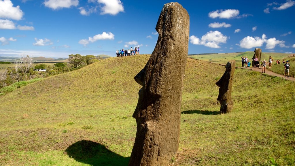 Rano Raraku featuring heritage elements and a statue or sculpture