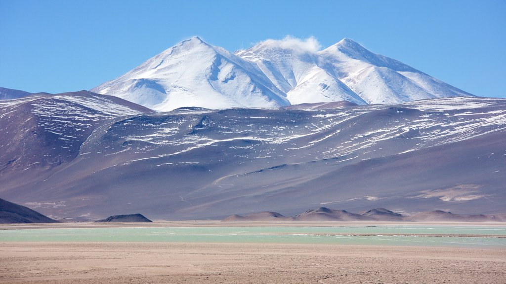 San Pedro de Atacama ofreciendo escenas tranquilas, un lago o espejo de agua y vista panorámica