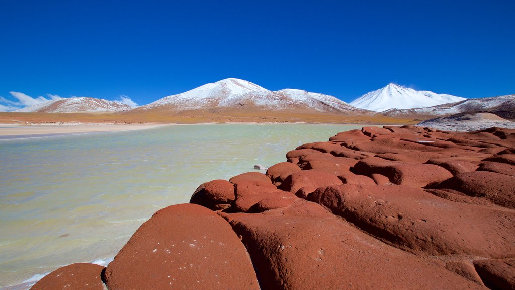 San Pedro de Atacama mostrando un lago o abrevadero, vistas de paisajes y escenas tranquilas