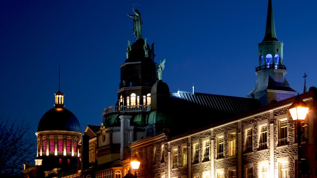 Old Port which includes night scenes and a city