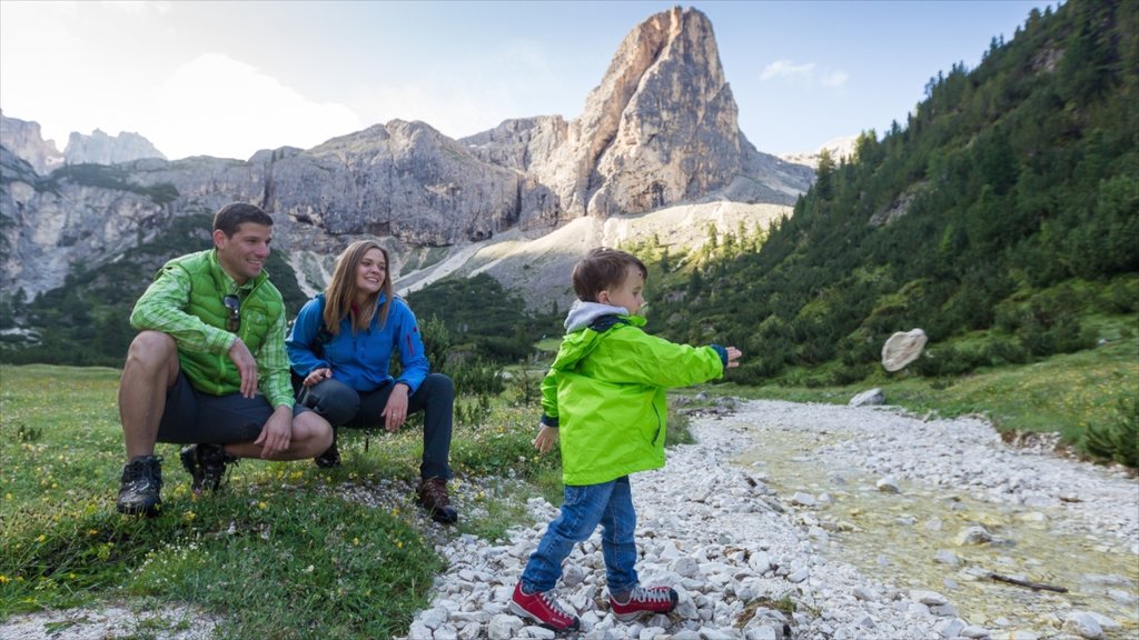 Alta Badia ofreciendo montañas, escenas tranquilas y un río o arroyo