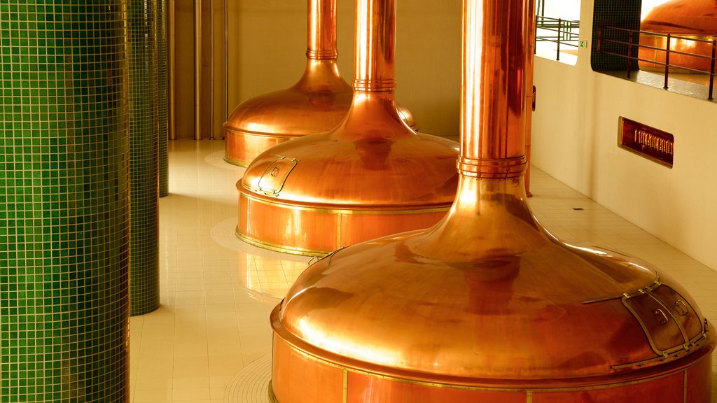 Pilsner Urquell Brewery which includes interior views