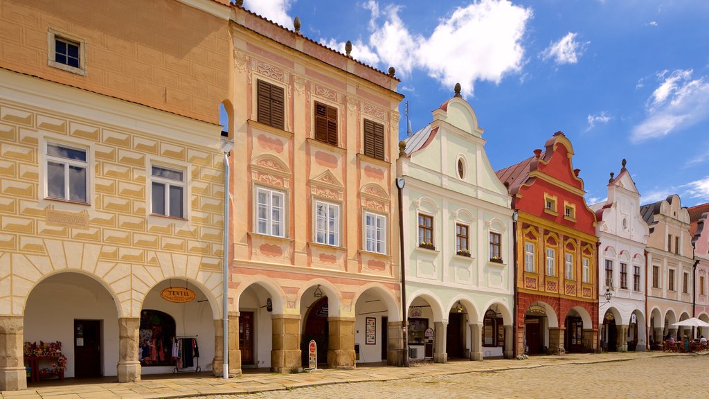 Telc mostrando una ciudad