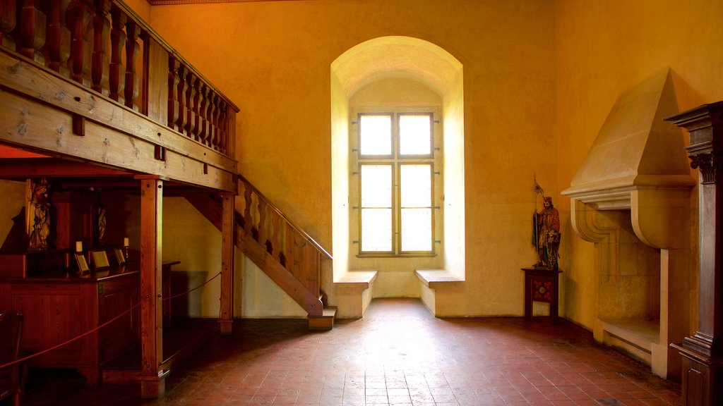 Karlstejn Castle showing interior views, heritage elements and château or palace