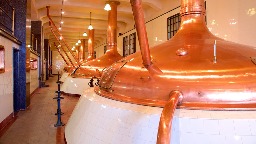 Pilsner Urquell Brewery which includes interior views