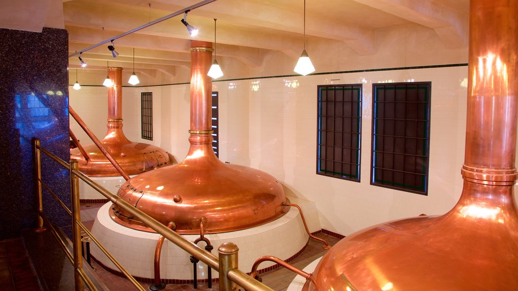 Pilsner Urquell Brewery which includes interior views