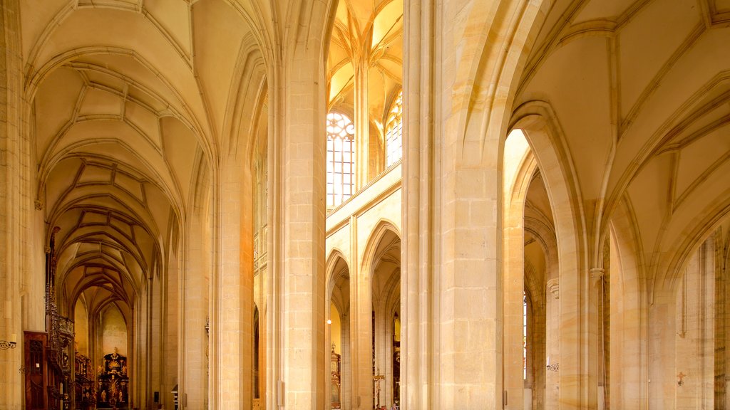 Igreja de Santa Bárbara mostrando elementos de patrimônio, arquitetura de patrimônio e vistas internas