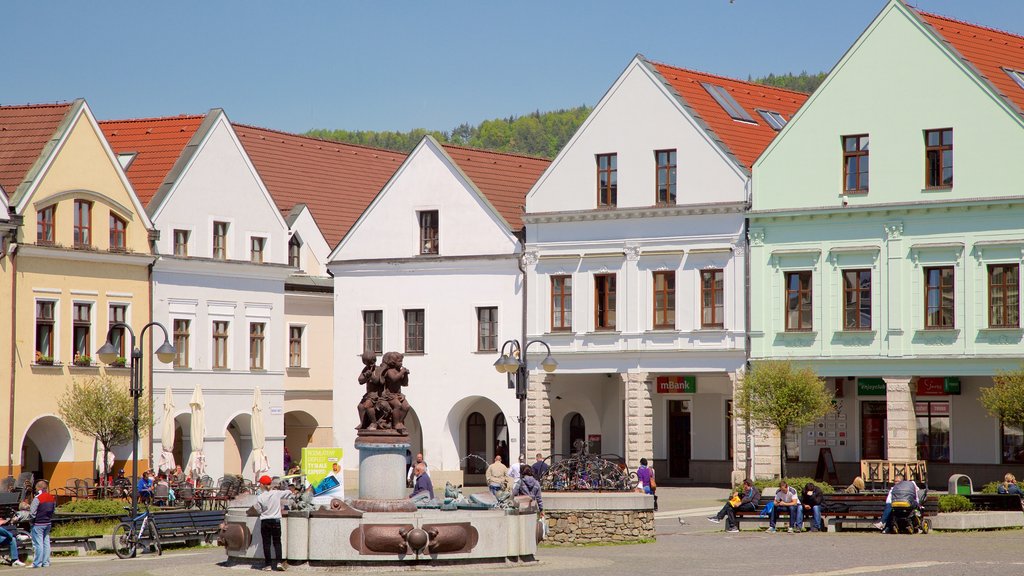 Marianske Namestie showing a square or plaza and a house