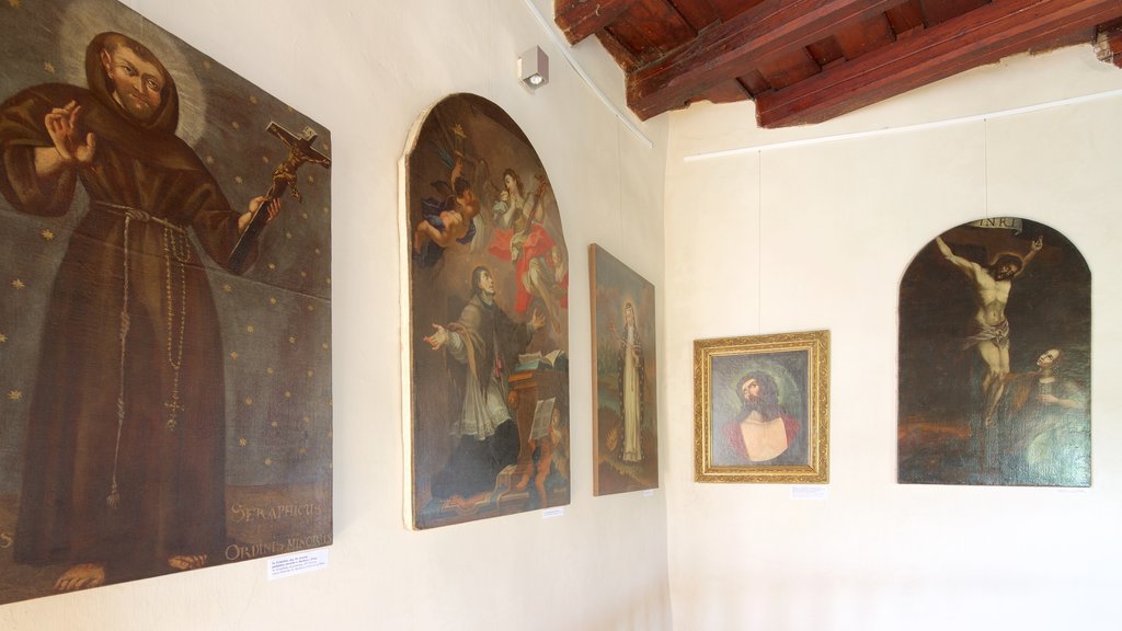 Budatin Castle showing art, a castle and interior views