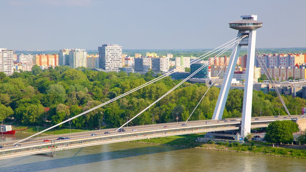 New Bridge featuring modern architecture, a city and a bridge