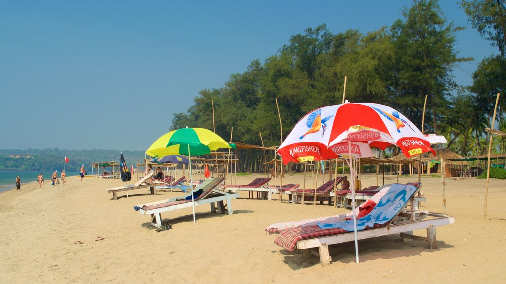 Querim Beach which includes general coastal views and a beach