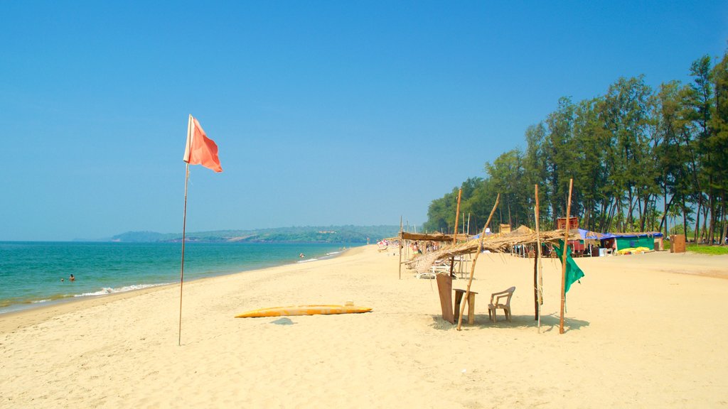 Querim Beach which includes a beach, general coastal views and tropical scenes