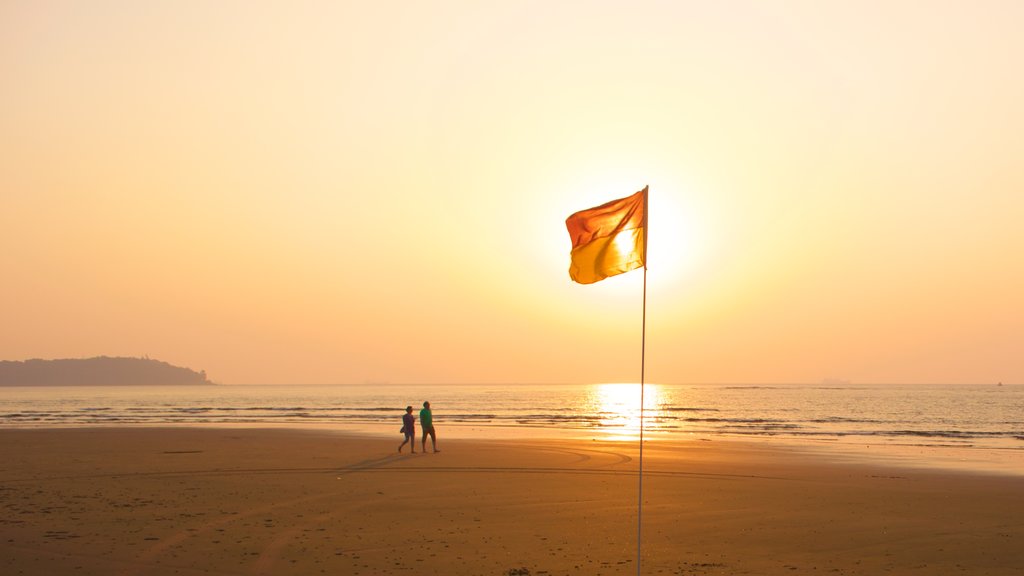 Miramar Beach showing a beach, a sunset and general coastal views