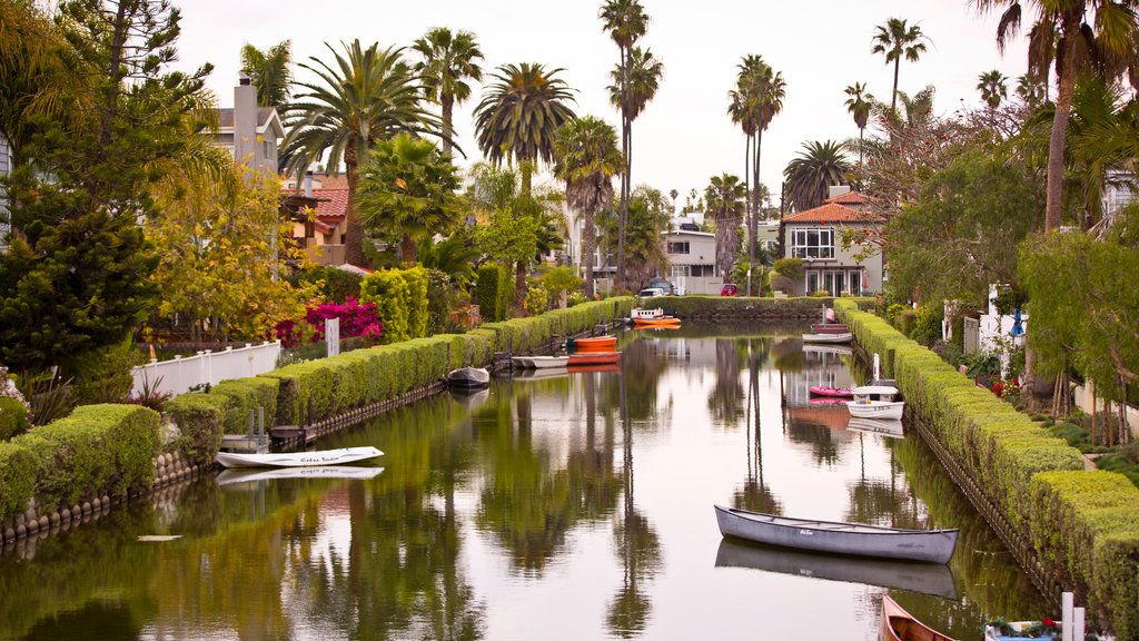 Venice Beach showing kayaking or canoeing and a river or creek