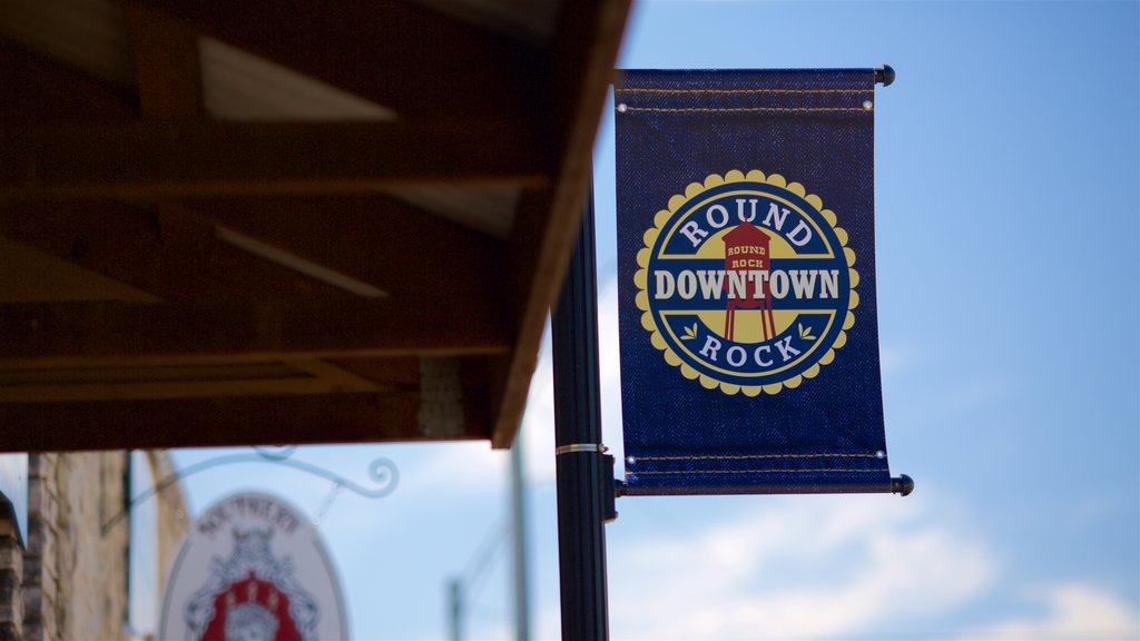 Round Rock showing signage