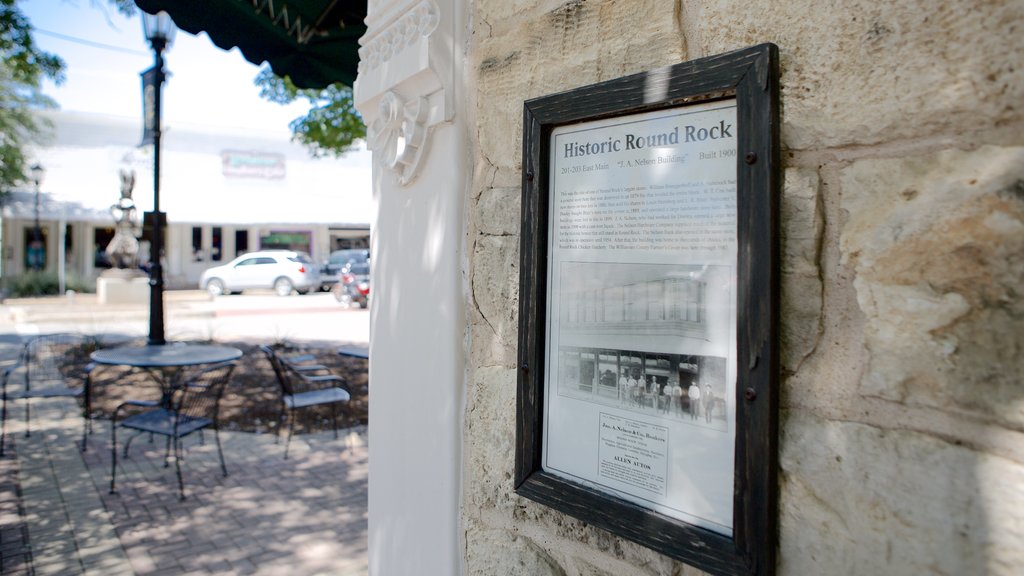 Round Rock featuring signage