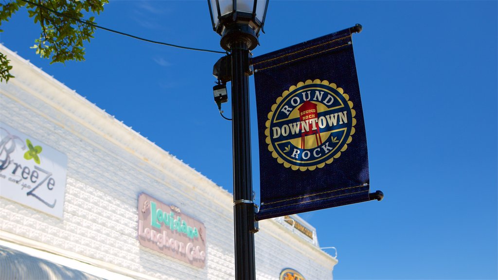 Round Rock showing signage