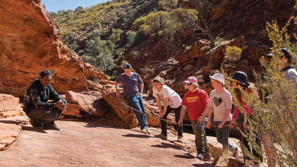 Uluru que incluye vista al desierto y también niños