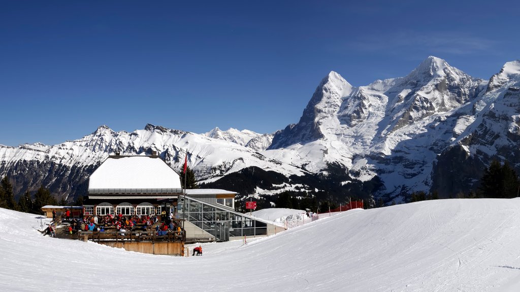 Mürren ofreciendo nieve