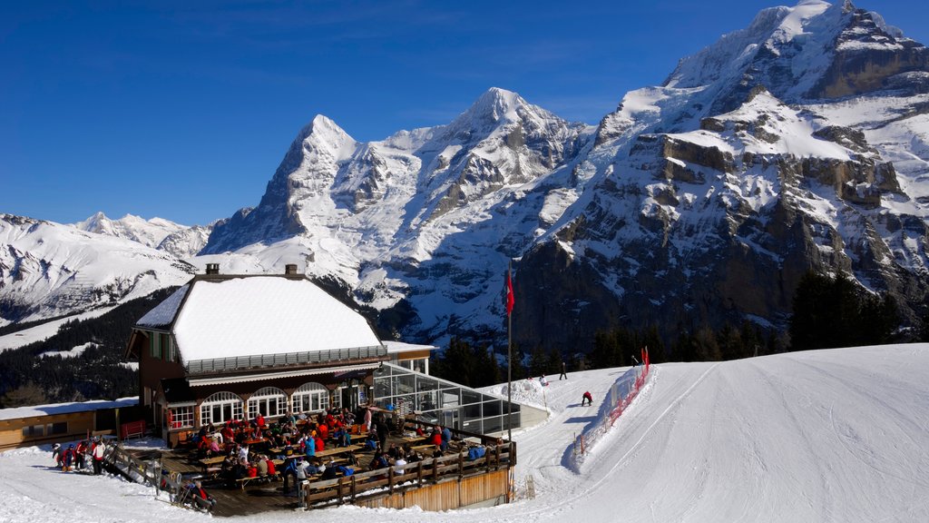 Mürren mostrando nieve