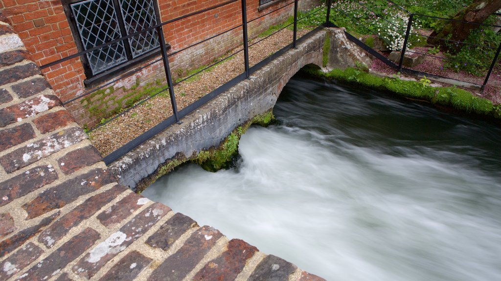 Winchester City Mill showing heritage architecture and a river or creek