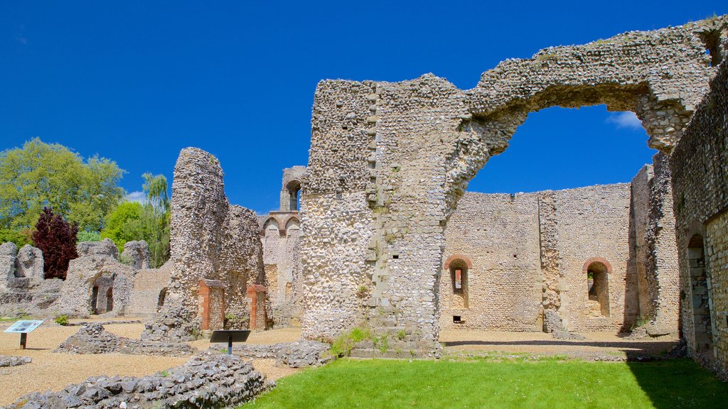 Wolvesey Castle which includes heritage architecture and building ruins