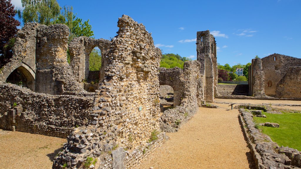 Wolvesey Castle which includes heritage architecture and building ruins