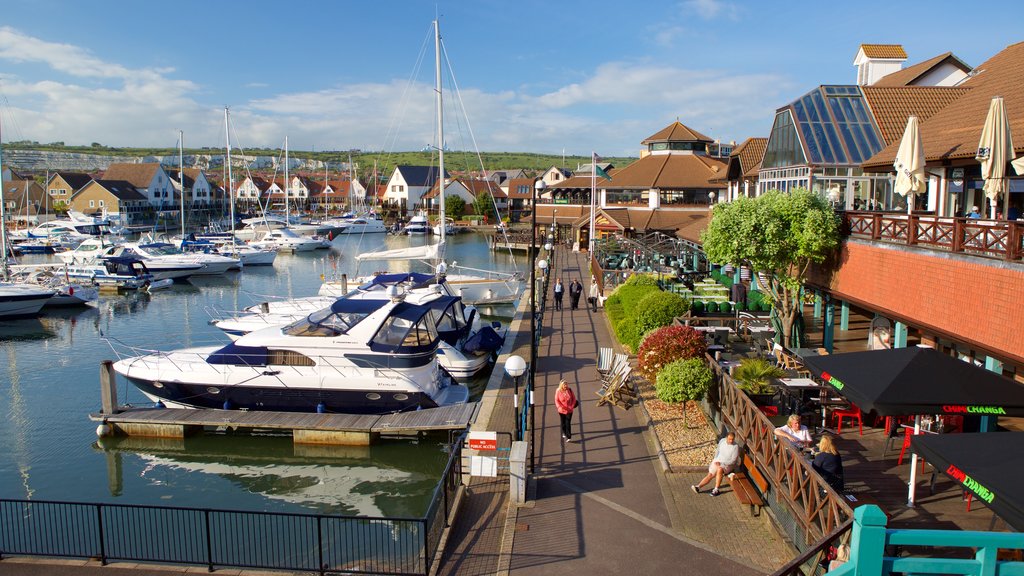 Port Solent som inkluderer bukt eller havn