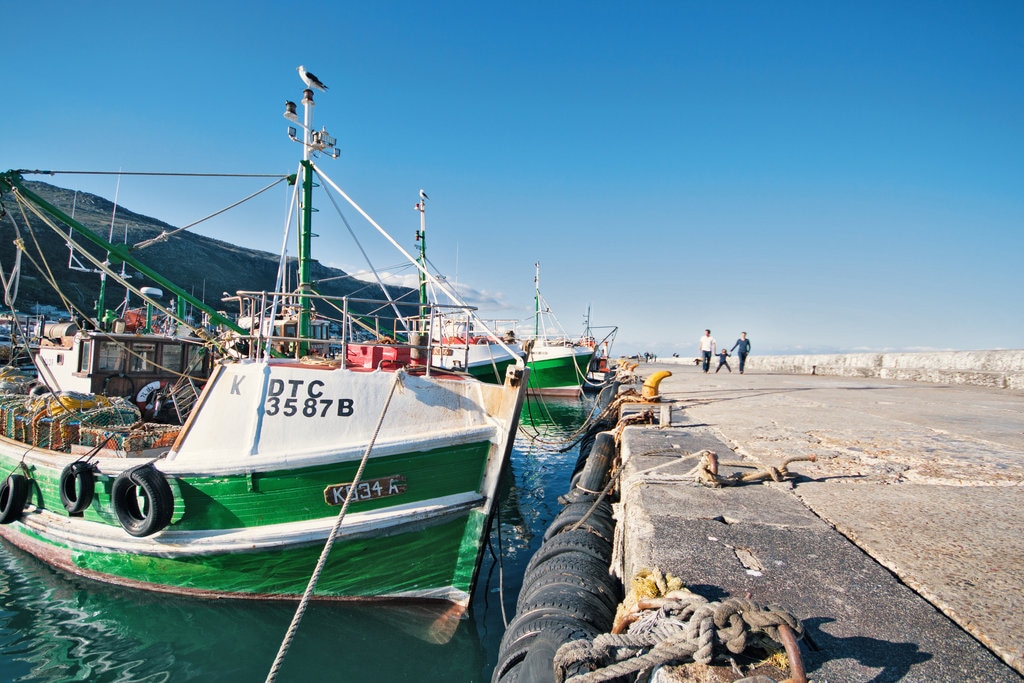 The fishing boats in Kalk Bay