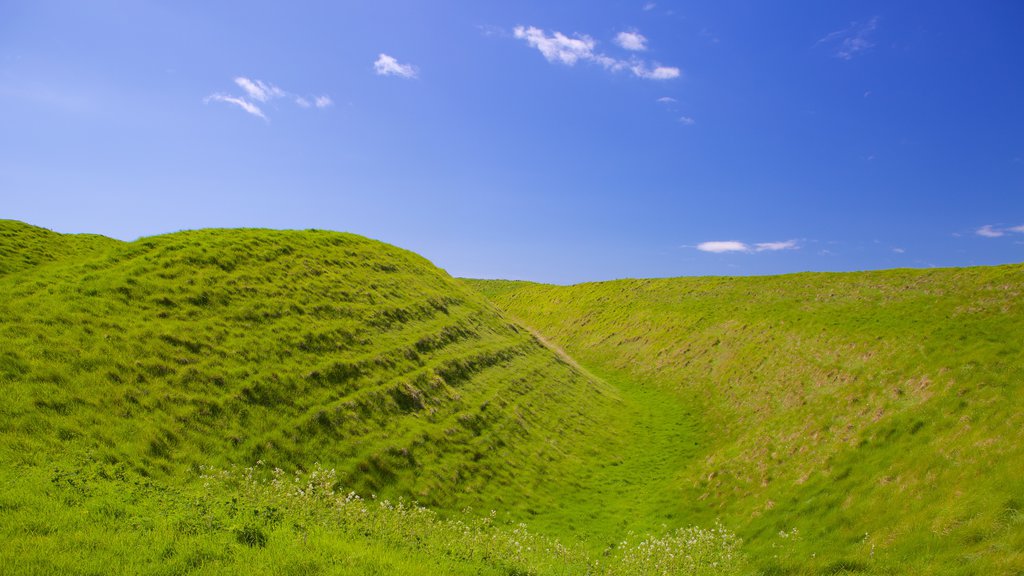 Maiden Castle featuring tranquil scenes