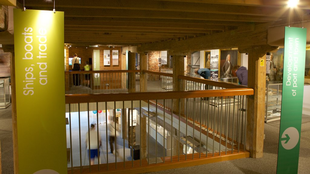 Poole Museum featuring interior views