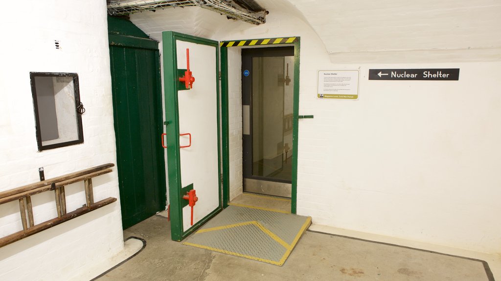 Nothe Fort showing interior views and heritage elements