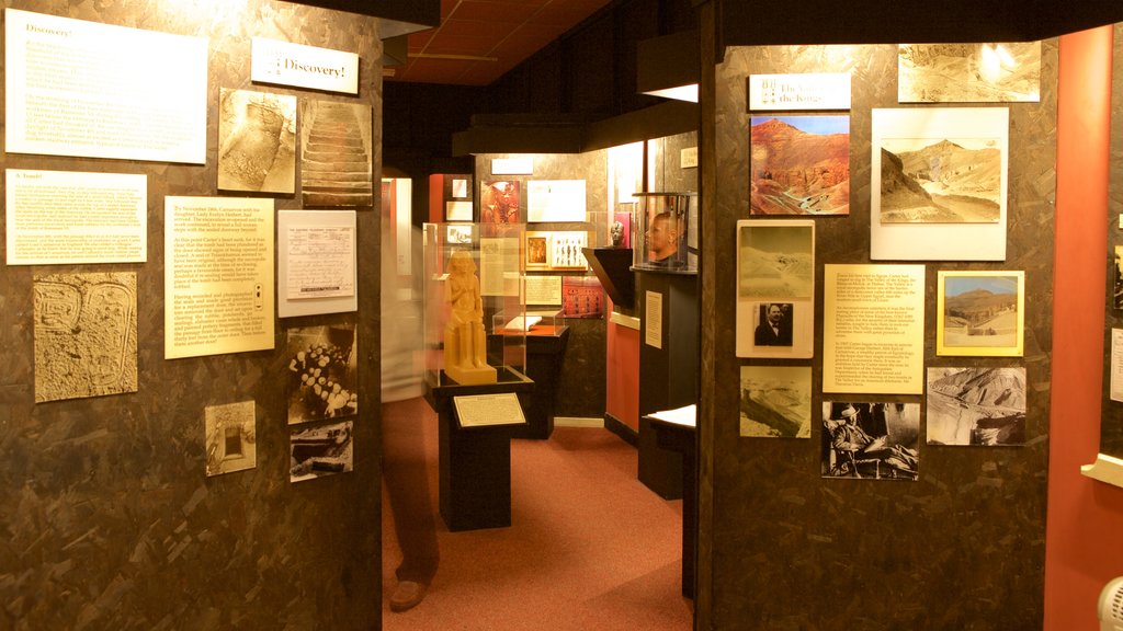 The Tutankhamun Exhibition showing interior views