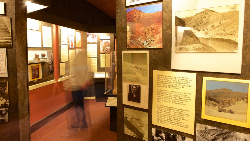 Tutankhamun: The Exhibition showing interior views