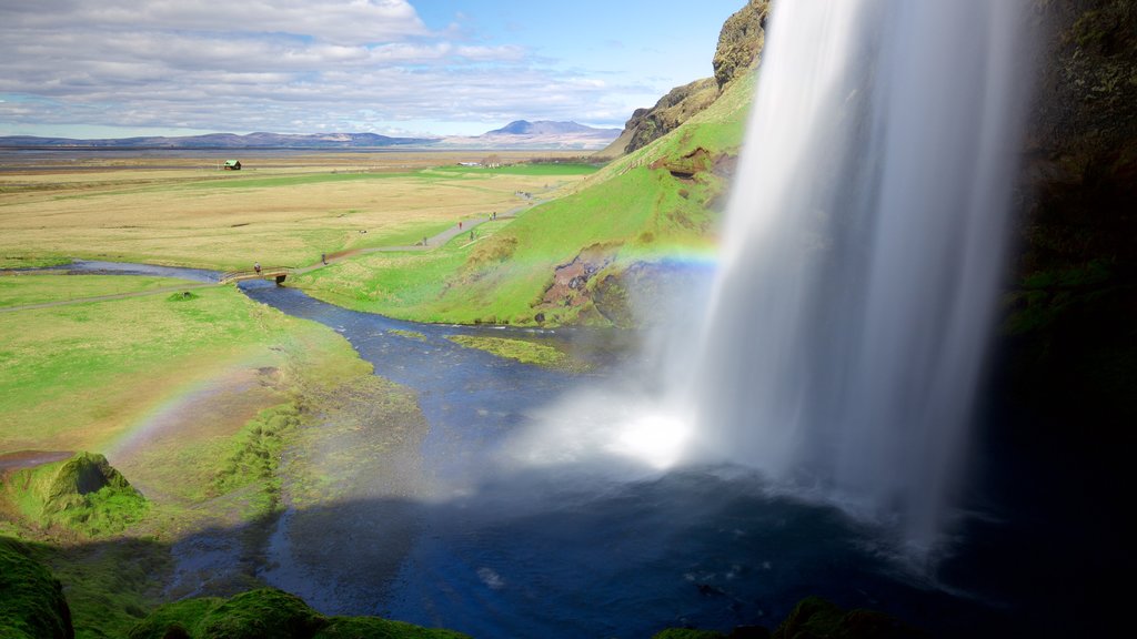 Seljalandsfoss que inclui uma cachoeira