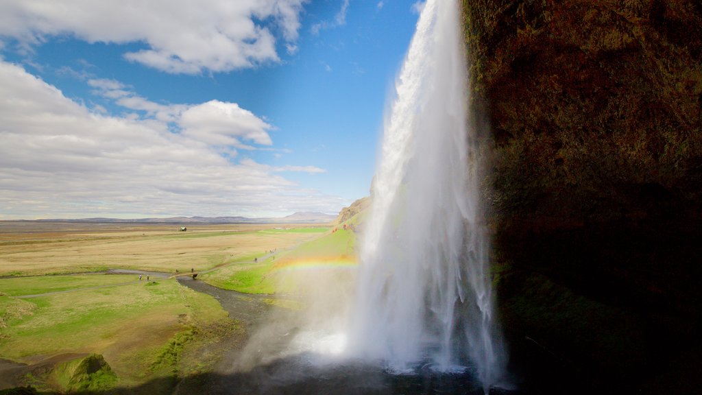 Seljalandsfoss ofreciendo una cascada