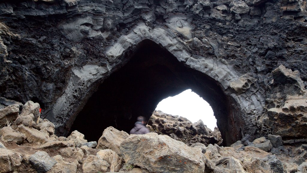 Dimmuborgir showing caves