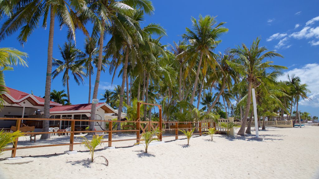 Santa Fé que inclui cenas tropicais e uma praia de areia