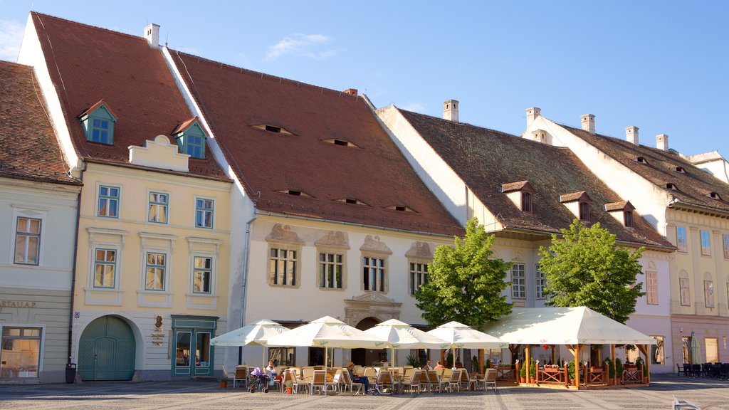 Piata Mare featuring a square or plaza and heritage architecture